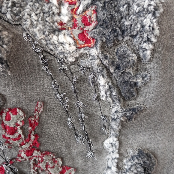 Save The Queen Black & Grey Stretch Dress Embroidered Size XL - Picture 7 of 14